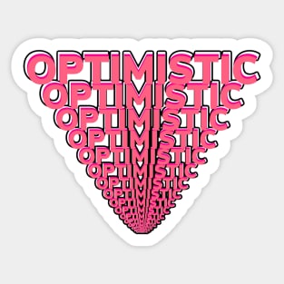 Optimistic pink Sticker